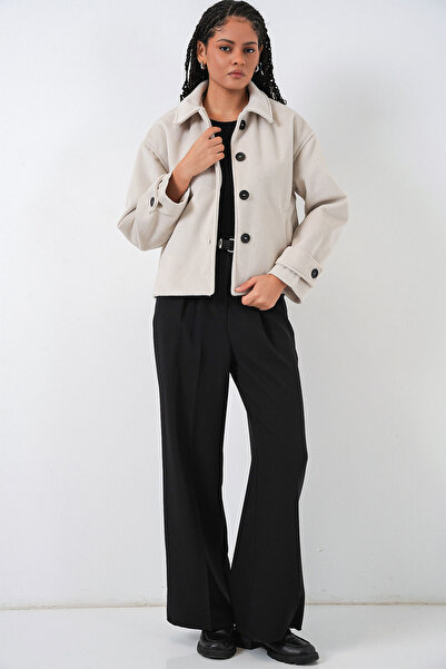 Bigdart Women's Short Cashmere Jacket 0724 - Ecru