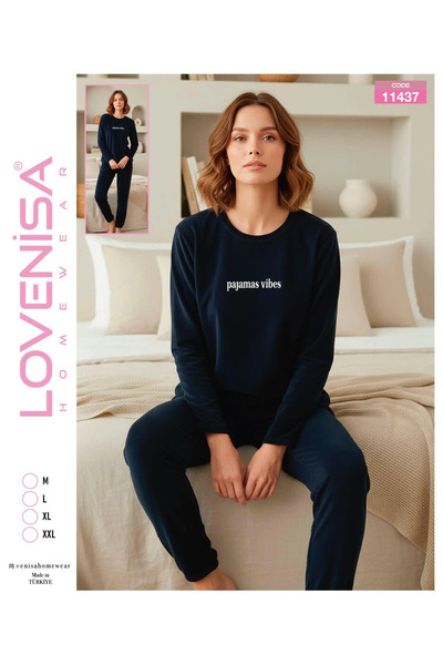 Kocabey Women's Velvet Long Sleeve Pajama Set