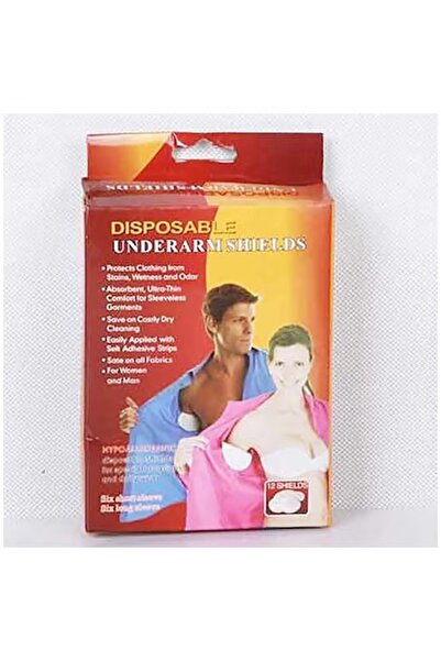 Generic Underarm sweat-absorbing pad set, 6 pieces, white, 7 x 6 x 0.3 cm