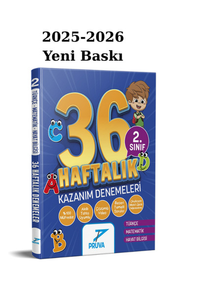 Pruva Akademi Pruva 2.Sınıf 36 Haftalık Süreç Değerlendirme Denemeleri 2025/26 Yeni Baskı