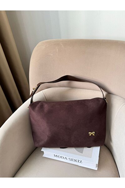 Moda Sekiz Women's Suede Large Size Crossbody Hand and Shoulder Bag