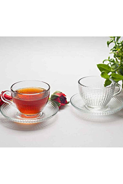 dealshopromania Set de 6 cești de cafea și ceai din sticlă transparentă cu fa...