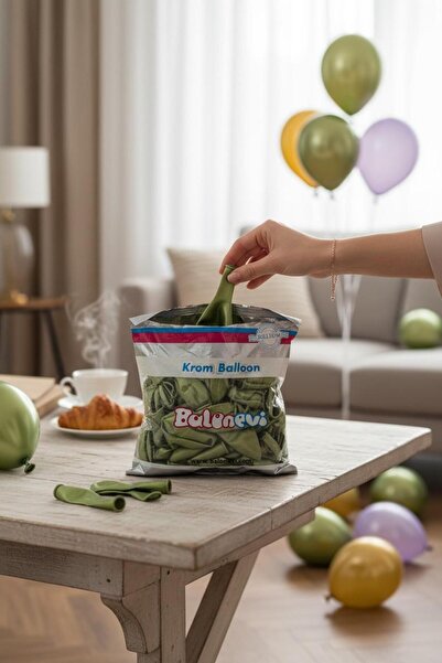 Cadde Süs بالون كروم ملون 10 قطع