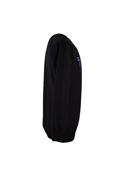 trender 0 Collar 2 Thread Black Men's Sweatshirt Trend Print