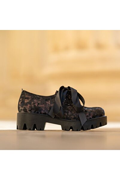 OEM Women's Lace-Up Shoes Renate Bordeaux Print - 38