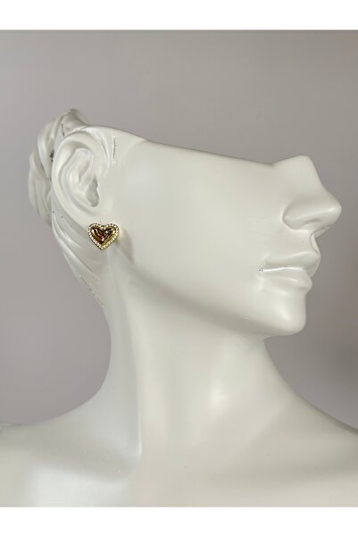 New Meluna Xuping Heart Model Gold Women's Steel Earrings Non-Tarnish Water-R...
