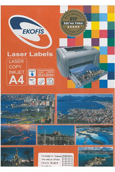 Ekofis Laser Label 70X46 1800 Pieces