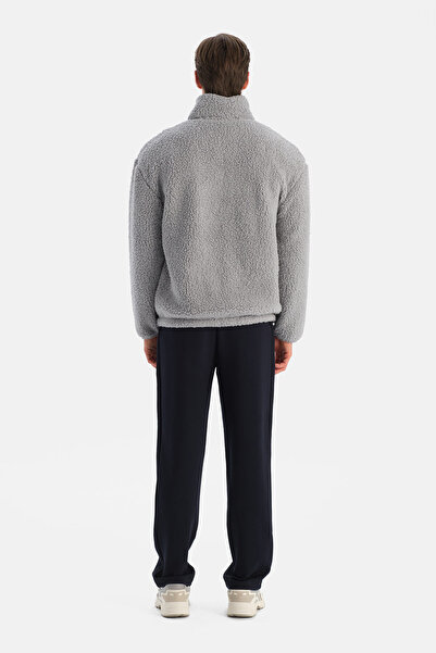 Dagi Light Gray Men's Half-Zip Sweatshirt