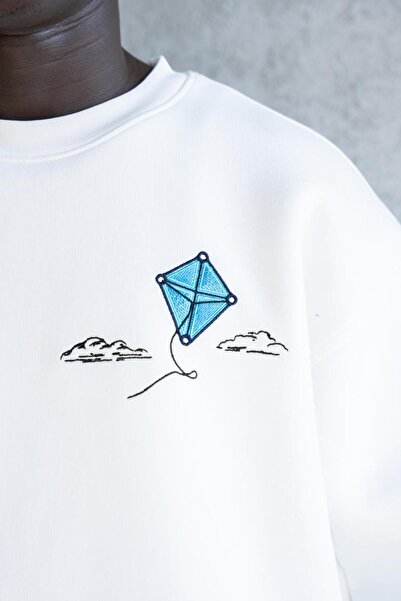 Machinist Kite Embroidered Sweat Ecru