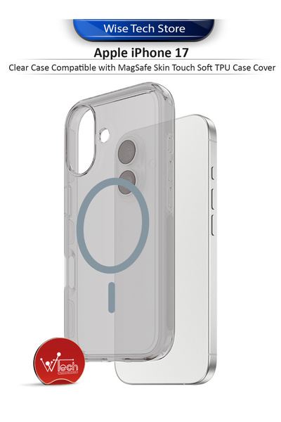 Wtech Apple iPhone 17 5G 2025 Clear Case Compatible with MagSafe Skin Touch Soft TPU Case Cover
