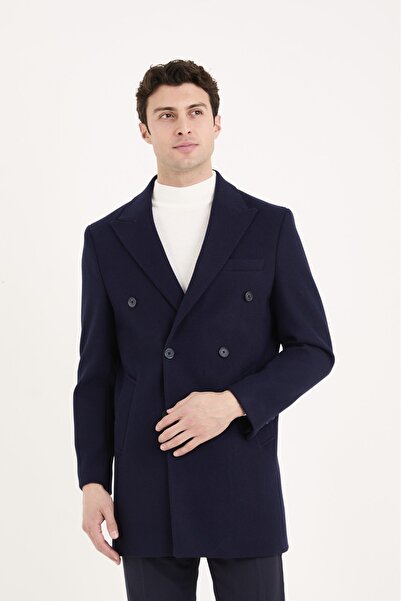 ABOUT US Men's Modern Fit K Double-Breasted Coat # K4056