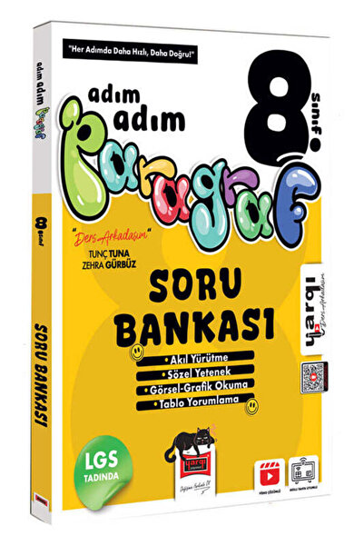 Yargı Yayınları Yargı Ders Arkadaşım 8.Sınıf Adım Adım Paragraf Soru Bankası