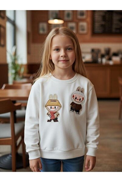 Zekids Hanorac din bumbac pentru fete personaj brodat