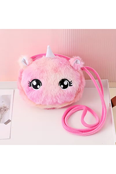 sosyeteyim Sevimli Çift Katmanlı Unicorn Kedi Peluş Çanta