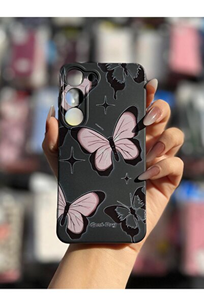 CaseKİdükkan جراب هاتف متوافق مع سامسونج جالاكسي إس 24، مزود بحماية للكاميرا، مصنوع من القطيفة من الداخل، بنمط منتفخ