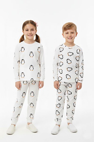 NEWKİDS Унисекс детски пижамен комплект Penguin Seasonal Cotton