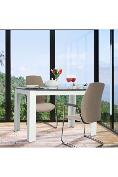 DacEnergy Dining table, white/black, 120x80 cm, KRAZ