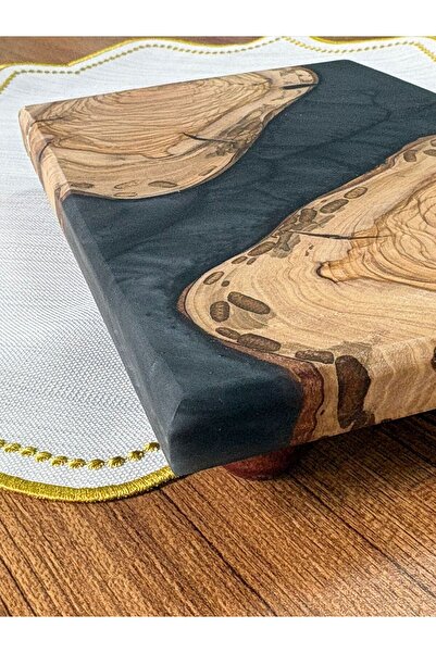 esbonaf Ayaklı Epoksi Sunumluk Küçük Boy / Dark / Orta Sunumluk (%100 Zeytin ...