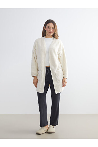 LC Waikiki Dream Pink Shawl Collar Plush Women's Dressing Gown