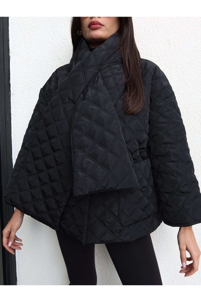ESRAHELVACI Quilted Shawl Detailed Coat