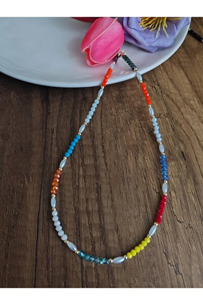 elbi bijuteri Colorful Exquisite Crystal Necklace