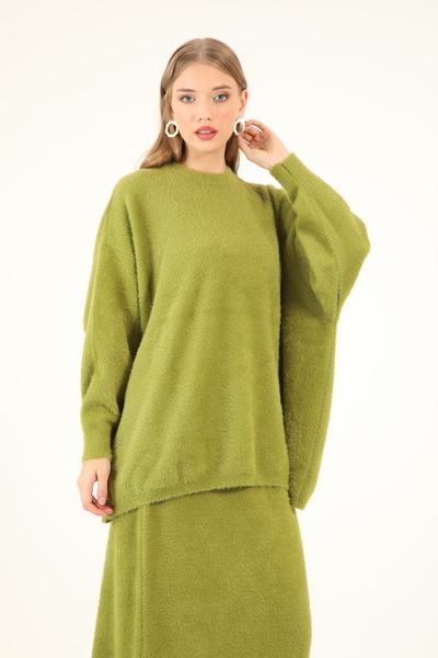 My City 40803 - Stylish Comfortable Soft Textured Knit Skirt Sweater Women's Set