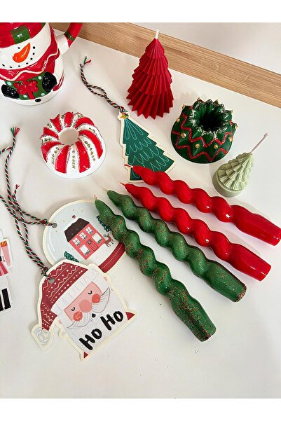 civcivsim Kırmızı Tekli Burgu Şamdan Mum