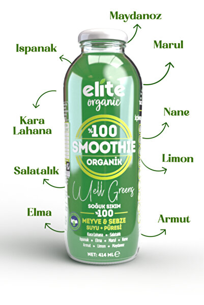Elite Natural Elite Organik Smoothie Well Greens 414 ML