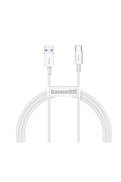 Baseus Charging cable, Baseus, CATYS-02, USB Type-C, 6A, White