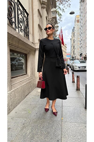 dshee woman FİYONK DETAYLI ÇELİK ÖRME ELBİSE