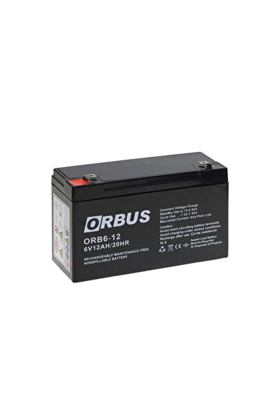 ORBUS 6V 12AH KURU TİP AKÜ