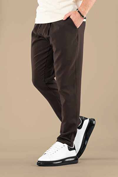 bombe Men's Jogger Pants Elastic Waist Drawstring Cotton Comfortable Boyfriend Pants Navy Blue