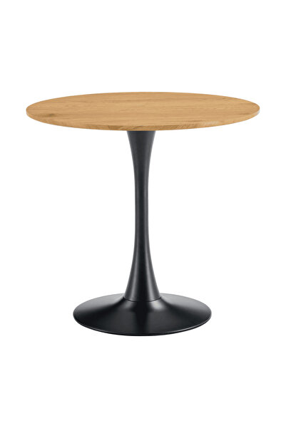 DacEnergy Dining table, oak/black, diameter 80 cm, REVENTON NEW