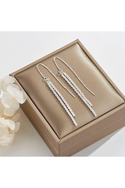 OSIRION Cercei eleganti din argint sterling cu ciucuri lungi pentru femei, S925