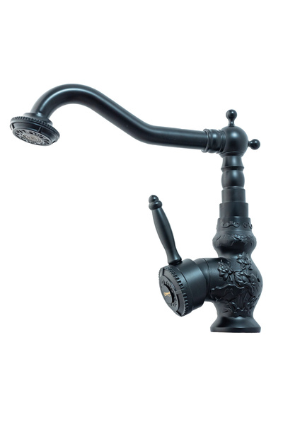 Trendy's TRENDY'S washbasin mixer, medium height, with embroidery