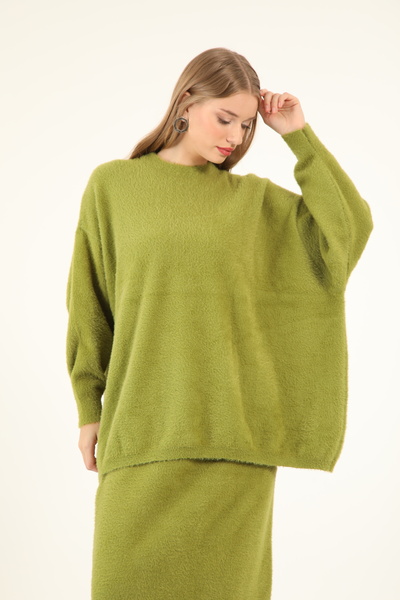 My City 40803 - Stylish Comfortable Soft Textured Knit Skirt Sweater Women's Set