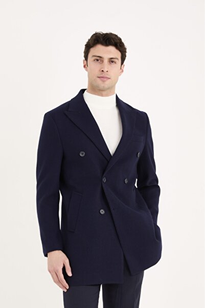 ABOUT US Men's Modern Fit K Double-Breasted Coat # K4056