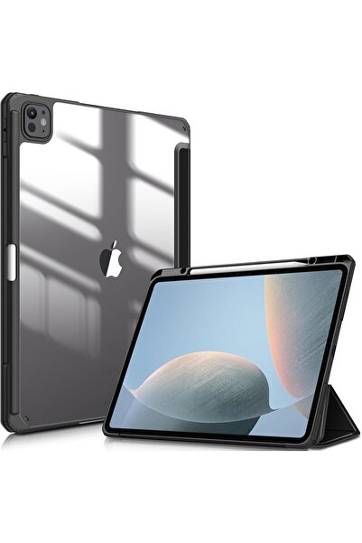 OSIRION Hybrid Slim Case for iPad Pro 13-inch (M5/M4), Built-in Pencil Holder - Black