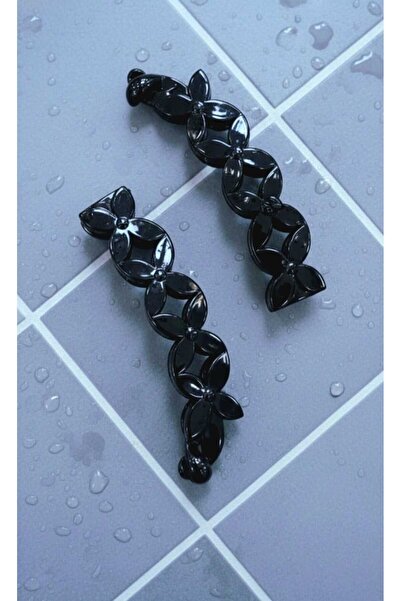 GÜLPEŞE Large Size Banana Buckle with Flowers 2 Pieces