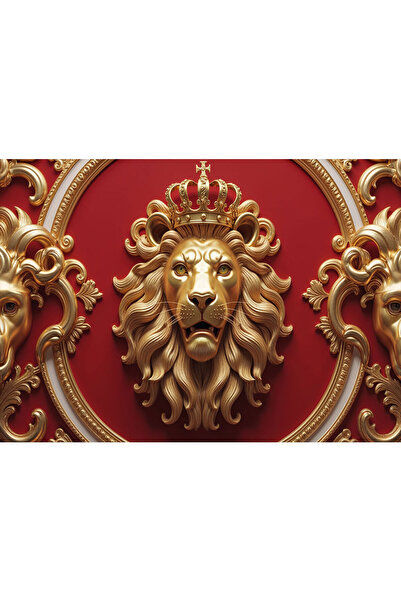 VIODESIGN Fototapet 3D, autoadeziv, Leu , multicolor,80x120 cm 3D227