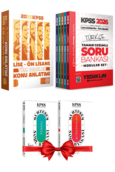 Yargı Yayınları Benim Hocam Yayınları KPSS Lise Ön Lisans Konu Anlatımı+ Yedi...