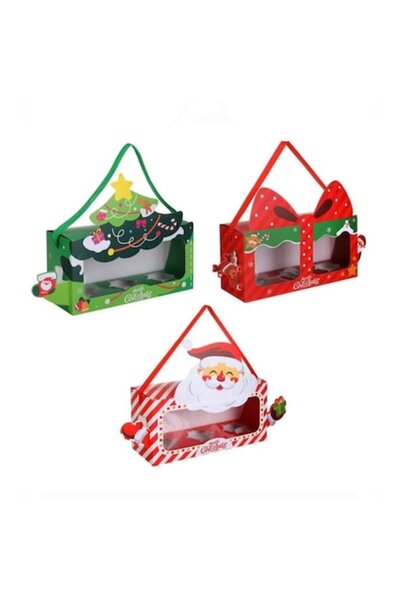 OEM Set of 3 Christmas cookie boxes, Multicolor