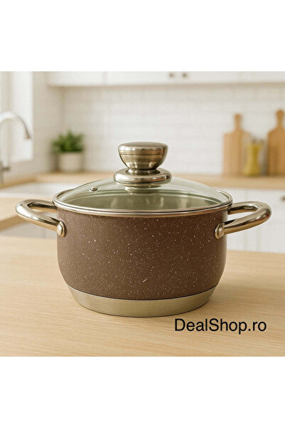 dealshopromania Cratiță Premium Royalty Line Brown din oțel inoxidabil de 2,9...