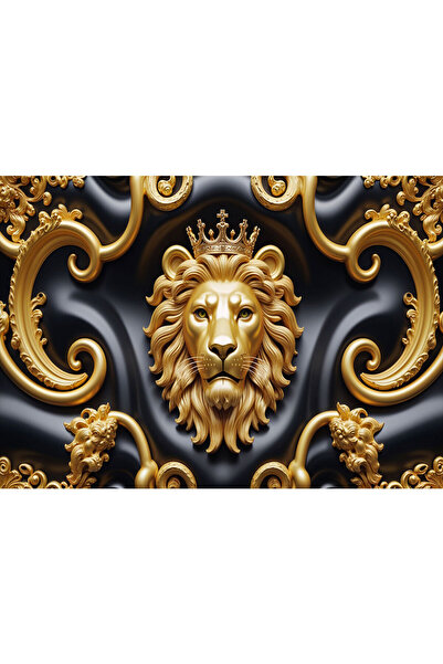 VIODESIGN Fototapet 3D, autoadeziv, Leu , multicolor,80x120 cm 3D226