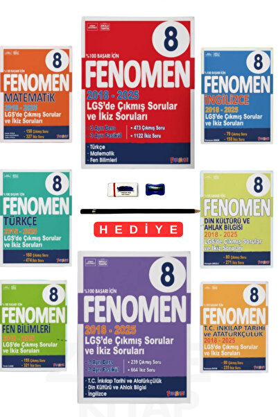 Fenomen Yayıncılık 8.Sınıf Fenomen LGS'De Çıkmış Sorular ve İkiz Sorular Seti...