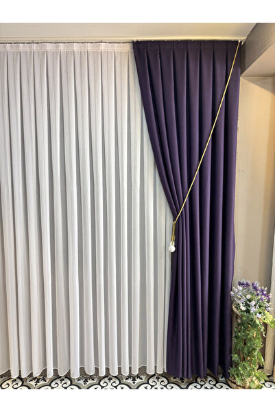 PERDEYERİ Linen Background Curtain – Regular Pleat Quality Sewing – – Single ...