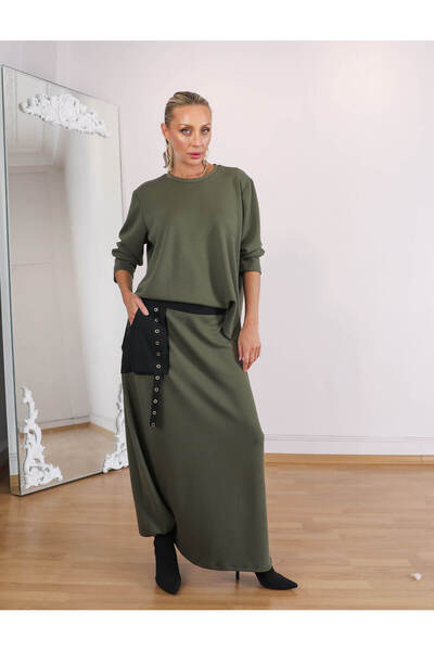 EL jadida Women's Modal Fabric Shalwar Skirt Set