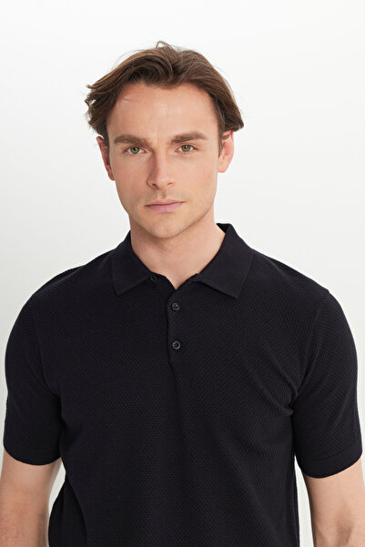 ALTINYILDIZ CLASSICS Ανδρικό μπλουζάκι από 100% βαμβάκι, κανονική εφαρμογή, κανονική εφαρμογή, πλεκτό μπλουζάκι με λαιμόκοψη πόλο