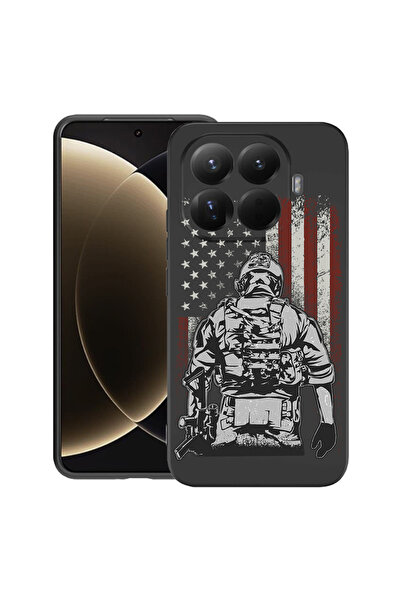 bestcase Husă premium din silicon pentru Xiaomi 15T Pro, cu design American Soldier, 3100018 PB 1832