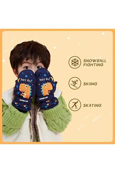 Generic Children's Winter Ski Mittens, Waterproof Fleece-Lined Windproof (Pink, One Size)